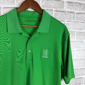 TPC Scottsdale PHX Open Cutter & Buck Solid Green Performance Golf Polo LARGE